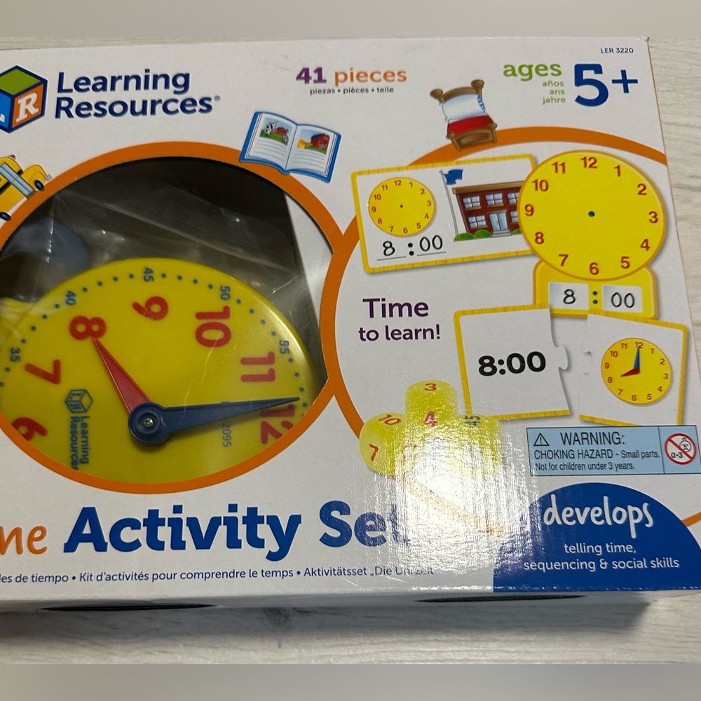 Learn how to tell time Activity set